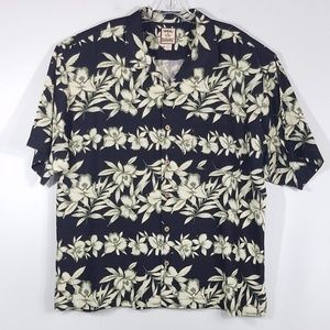 Tommy Bahama XL 100% Silk Hawaiian Button Up Shirt